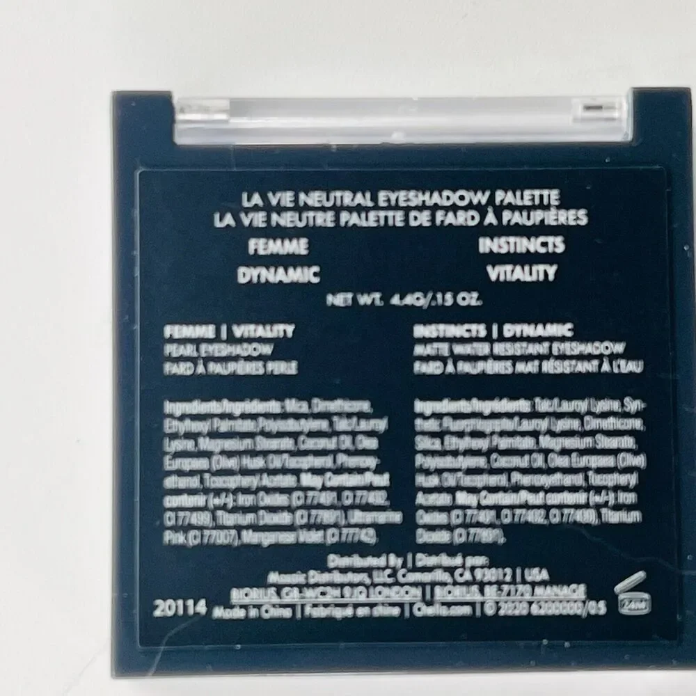 Chella La Vie Neutral Eyeshadow Quad Palette Neutral Metallic Matte 4.4g NIB